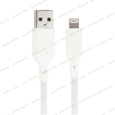 Кабель QUMO, MFI С48, USB-A на Apple 8 pin, силиконовый, 1м, 2,4A, 5V, 12W (белый)