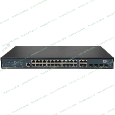 Коммутатор управляемый PoE 24 порта 10/100/1000 Мб/с, 4хSFP, 370 Вт RVi-1NSM24G-4C