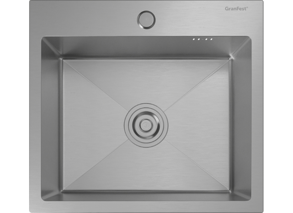 Кухонная мойка GranFest 4844 inox 1 чаша 435*340*205, монтаж: врезной, материал: нержавеющая сталь, нержавеющая сталь