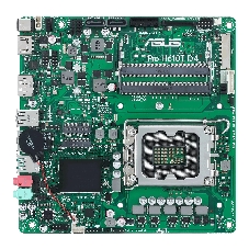 Материнская плата ASUS Pro H610T D4-CSM, LGA 1700, Intel H610, 2xSO-DIMM DDR4, 2xSATA, 1xM.2 (PCIe 4.0 x4/SATA), 1xHDMI, 1xDP, 1x 1Gb LAN, 2xUSB-A 3.2 Gen 1, 2xUSB-A 2.0, 2x3.5 мм, 7.1, Mini-ITX