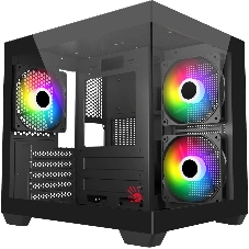 Компьютерный корпус Bloody CC-121 черный без БП mATX 7x120мм 1xUSB 2.0 1xUSB 3.0 audio