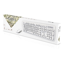 Комплект клавиатура+мышь Smartbuy 105AG беспроводной, USB, 1200 DPI, белый
