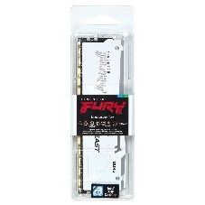 Оперативная память Kingston Fury Beast RGb, DDR5, 32Gb (1x32 Gb), 6000 MHz, CL30, радиатор, RGb, белый
