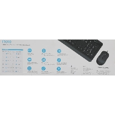 Комплект клавиатура+мышь A4Tech FStyler F1010 проводной, USB, 1600 DPI, чёрный