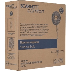 Вентилятор SCARLETT SC-SF111B01 белый/серый, напольный, 45 Вт, 3 скорости, 40 см