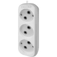 Удлинитель Defender (99276) B230 - 3 роз х 2 м, белый