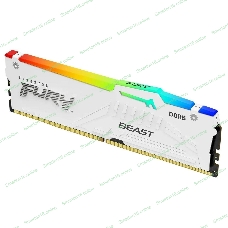 Оперативная память Kingston Fury Beast RGb, DDR5, 32Gb (1x32 Gb), 6000 MHz, CL30, радиатор, RGb, белый