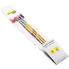 Набор кистей Silwerhof Color (набор 3шт) щетина круглая №2,4,6, деревянная ручка