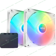 Вентилятор для корпуса Case Cooler NZXT F140 RGb Core Twin Pack (140x140x25мм, 4-pin PWM, RGb, 89.48CFM, 32.5dBA, 1800RPM, белый, 2pcs)