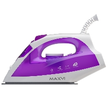 Утюг Maxvi SI1801 белый/фиолетовый, 1800 Вт, 14 г/мин, 80 г/мин, 200 мл