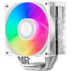 Кулер для процессора PCcooler RT500 TC ARGB, белый, 120 мм, алюминий/медь, 500-2200 об/мин, 34.9 дБ, 4 pin PWM, 240 Вт, высота 152 мм