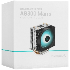 Кулер для процессора DEEPCOOL AG300 MARRS серебристый, 92 мм, алюминий/медь, 3050 об/мин, 30.5 дБ, 4 pin, 150 Вт, 129 мм