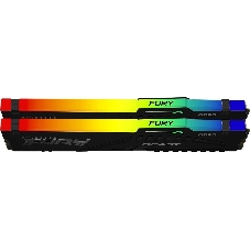 Оперативная память Kingston Fury Beast, DDR5, 64Gb (2x32Gb), 6000MHz, CL30, DIMM, с радиатором, RGb, черный