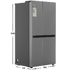 Холодильник LG GC-B257KMHW серебристый двухкамерный 422/206 л., морозилка сбоку, No Frost, Side by Side