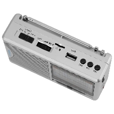 Радиоприемник портативный Hyundai H-PSR160 серебристый USB microSD