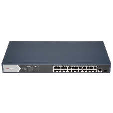 Коммутатор Hikvision DS-3E0526P-E, 24×1 Гбит/с PoE+ + 1×1 Гбит/с SFP, неуправляемый