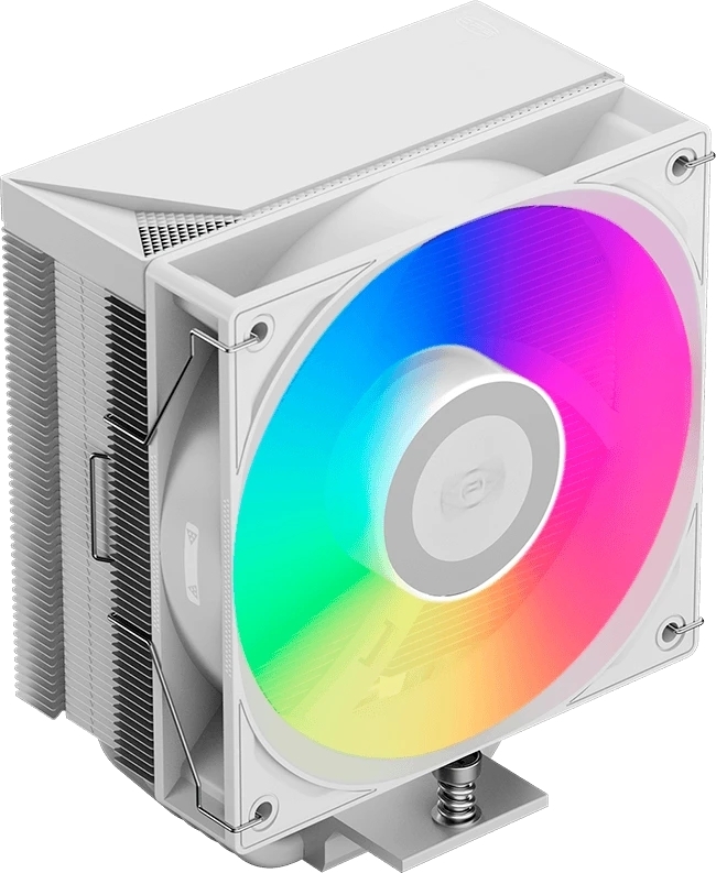 Кулер для процессора PCcooler RT500 TC ARGB, белый, 120 мм, алюминий/медь, 500-2200 об/мин, 34.9 дБ, 4 pin PWM, 240 Вт, высота 152 мм