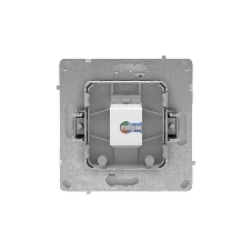 Компьютерная розетка RJ-45 без шторки, кат.5е одинарная, белая магнолия