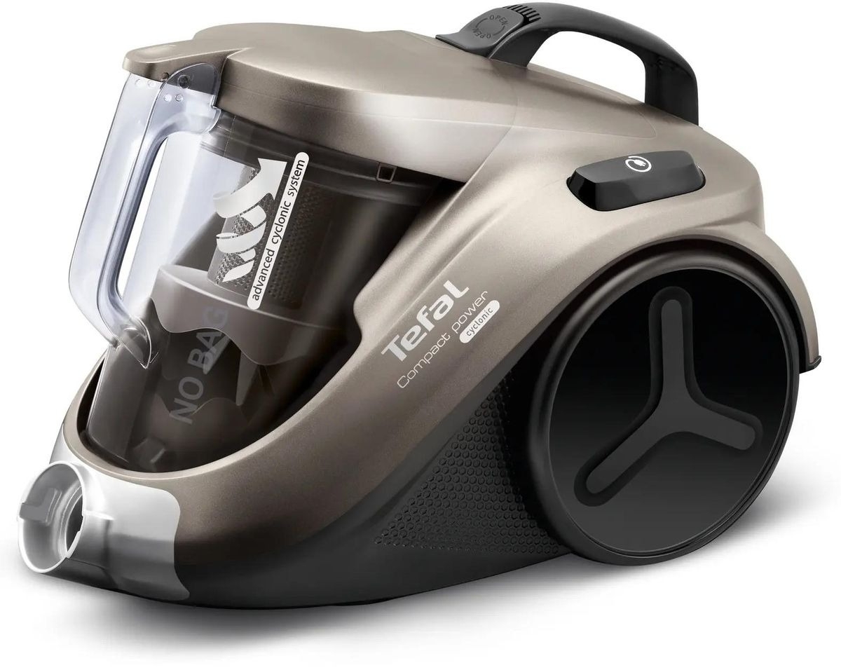 Пылесос Tefal TW3786RA серый/черный, 750/2100 Вт, уборка сухая, пылесборник контейнер 1,5 л