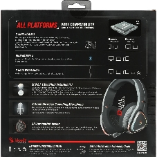 Гарнитура Bloody MR720 чёрный, беспроводная + проводная, радиоканал/Bluetooth/mini jack 3.5 мм, до 44 ч, подсветка