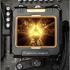 Система жидкостного охлаждения Thermalright Frozen Warframe 360 ARGB Soc-AM5/AM4/1200/1700/1851 черный 4-pin 29.8dB Al LCD Ret (F-WFRAME-360-BL-ARGB)