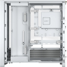 Компьютерный корпус без блока питания Corsair Frame 4000D, Midi-Tower, TG, no fan, 2xUSB-A 3.2, 1xUSB 3.2 Type-C, E-ATX, ATX, mATX, mITX White