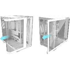 Корпус без блока питания Raijintek ATREUS BT7, Midi-Tower, TG, 7x120мм ARGB, 2xUSB-A 3.0 + 1xUSB Type-C , E-ATX, ATX, mATX, mITX White