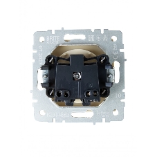 Розетка 1-местная IEK BRITE РС10-1-0-БрКр (BR-R10-10-K10) 10А, без заземления, без защитных шторок, бежевый