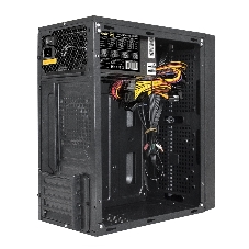 Компьютерный корпус Minitower ExeGate EX283754RUS mEVO-9301-RGb (mATX, без БП, с окном, 2хUSB+1хUSB 3.0, HD аудио, черный с RGb подсветкой)