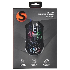 Мышь проводная SunWind SW-M705G черный, 3600 dpi, USB, кнопки - 6