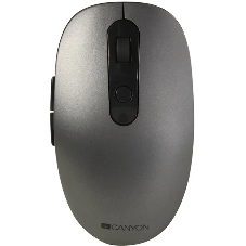 Мышь беспроводная Canyon MW-9 серый, 1600 dpi, радиоканал, Bluetooth, USB, кнопки - 6