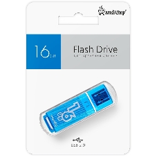 Флешка USB Smartbuy Glossy series Blue (SB16 GbGS-B), 16Gb, USB 2.0, R/W 25/15, синий