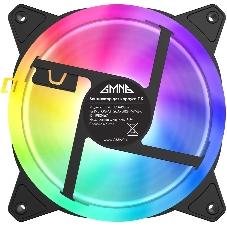 Вентилятор для корпуса GMNG GG-CF120ARGb2-PWMBK черный, 120 мм, 1500 об/мин, 26 дБ, 4 pin