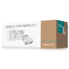 Система водяного охлаждения Deepcool LE240 V2 Pure Soc-AM5/AM4/1200/1700/1851 белый 4-pin 28.2-31.6dB Al 220W 1266gr Ret (R-LE240PURE-WHLNMD-G-1)