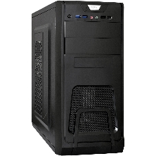 Компьютерный корпус Miditower ExeGate CP-603-UNS400 (ATX, БП UNS400 с вент. 12см, 2хUSB, аудио, черный)