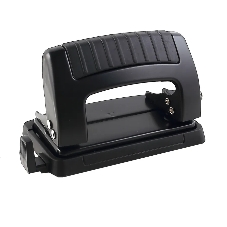 Дырокол Kw-Trio Classic Mini 09065BLACK, до 10 листов, металл черный, отверстий: 2, с линейкой