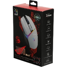 Мышь проводная A4Tech Bloody W60 Max белый, 10000 dpi, USB, кнопки - 10