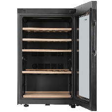 Винный шкаф Haier FWC49GA черный, 116 л, 1 отсек, 49 бут., класс A