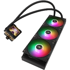 Система жидкостного охлаждения Thermalright Frozen Warframe 360 ARGB Soc-AM5/AM4/1200/1700/1851 черный 4-pin 29.8dB Al LCD Ret (F-WFRAME-360-BL-ARGB)
