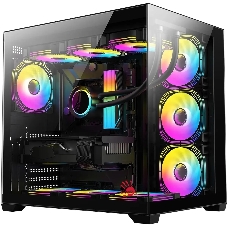 Компьютерный корпус Bloody CC-122 черный без БП ATX 10x120мм 1xUSB2.0 1xUSB3.0 audio
