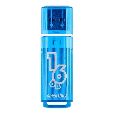 Флешка USB Smartbuy Glossy series Blue (SB16 GbGS-B), 16Gb, USB 2.0, R/W 25/15, синий