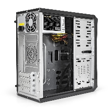 Компьютерный корпус ExeGate EX284021RUS Minitower BA-201 Black, mATX, (AA500, 80мм), 2*USB, Audio