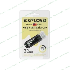 Флешка USB Exployd 650 Black (EX-32Gb-650-Black), 32Gb, USB 2.0, R/W 15/8, черный