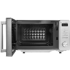 Микроволновая печь CASO M 20 Ceramic Gourmet серебристый/черный, 20 л, 700 Вт, переключатели - кнопки, поворотный механизм