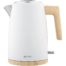 Чайник электрический Vitek VT-1154 1.7л. 2200Вт белый/дерево