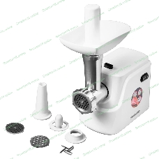 Мясорубка электрическая Starwind SMG3120 белый, 1500 Вт, 2.0 кг/мин, реверс, защита от перегрузки, насадки - 5