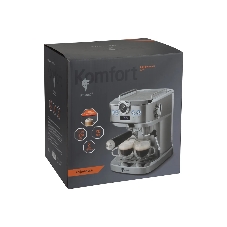 Кофеварка рожковая LEONORD LE-1753 Pro (108136) стальной, исп. кофе - молотый, 1,2 л, 1360 Вт, 20 бар