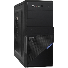 Компьютерный корпус ExeGate EX284021RUS Minitower BA-201 Black, mATX, (AA500, 80мм), 2*USB, Audio