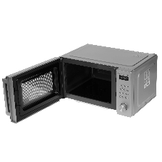 Микроволновая печь CASO M 20 Ceramic Gourmet серебристый/черный, 20 л, 700 Вт, переключатели - кнопки, поворотный механизм