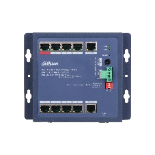 Коммутатор Dahua DH-CHS4110-8ET-90-F, 8×100 Мбит/с + 1×1 Гбит/с, управляемый